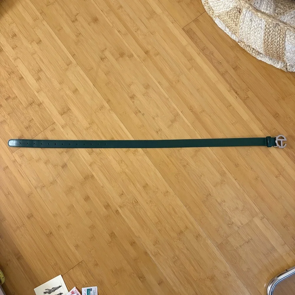 Telfar Forest Green Belt with Silver Logo Buckle - Picture 8 of 8